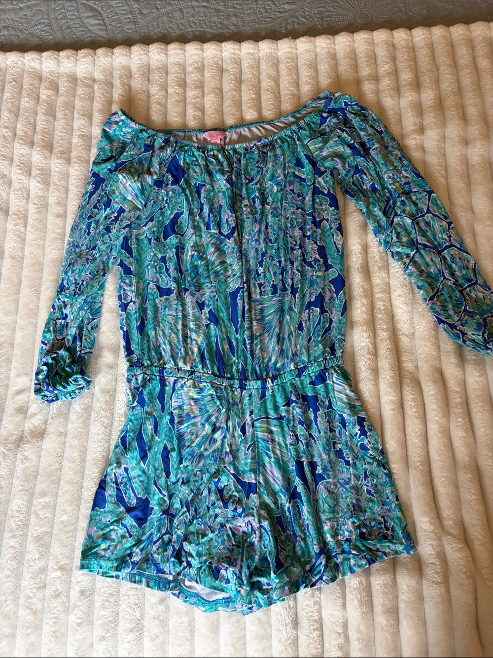 Lilly Pulitzer Printed Off-Shoulder Romper